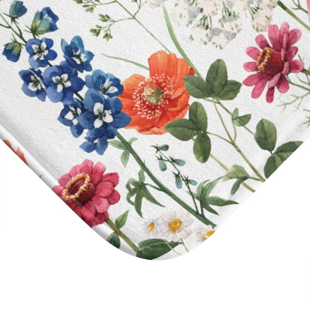 Spring Floral Garden Bath Mat