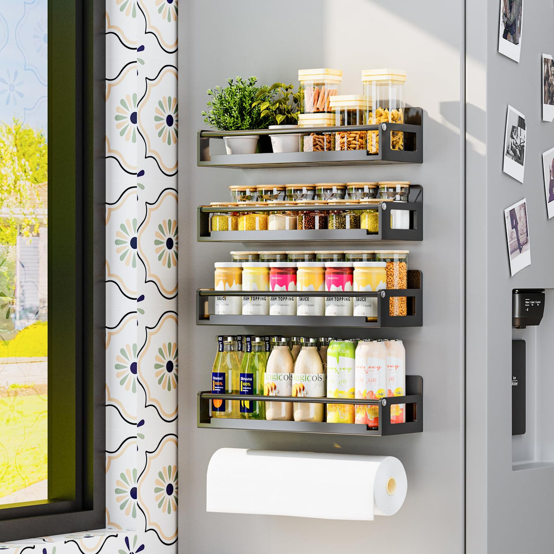 5-Set Magnetic Spice Shelf for Fridge