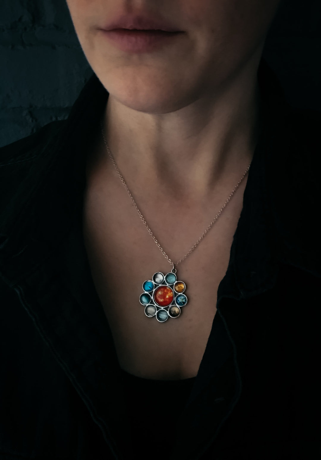 Solar System Halo Pendant