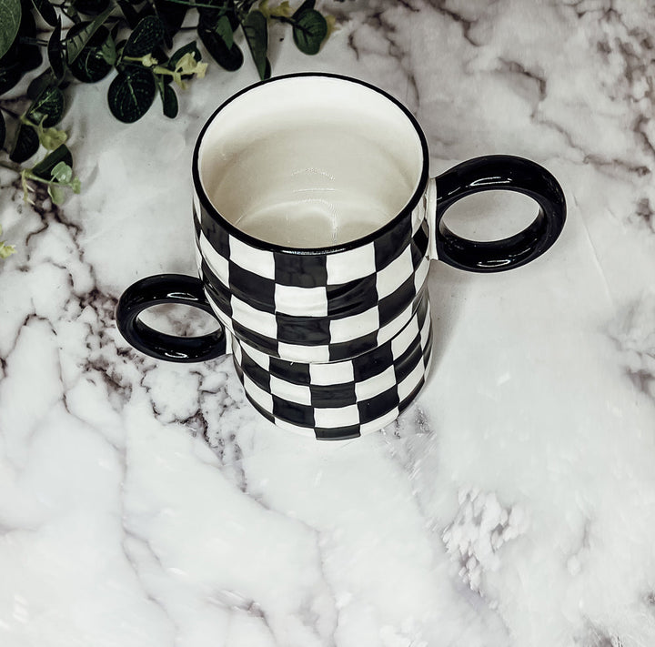 BW Checkered Mug