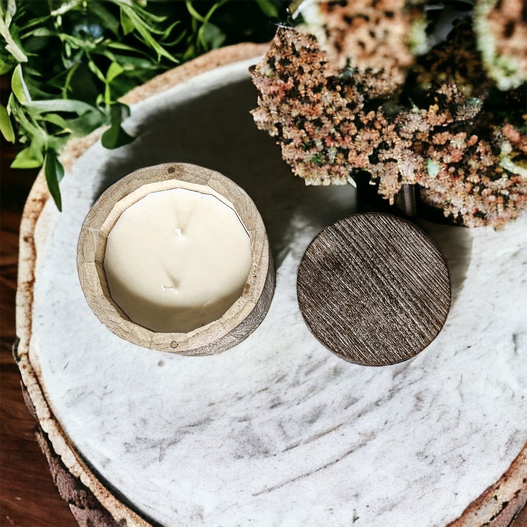 Wood Candle Vase