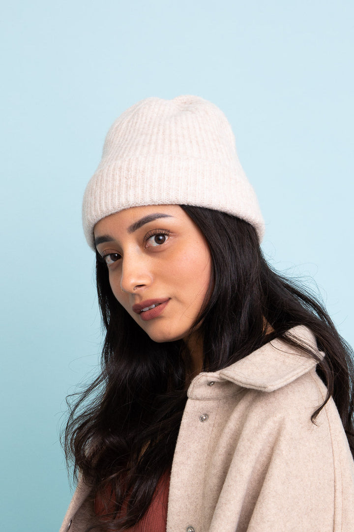 Rib Knit Cuffed Beanie