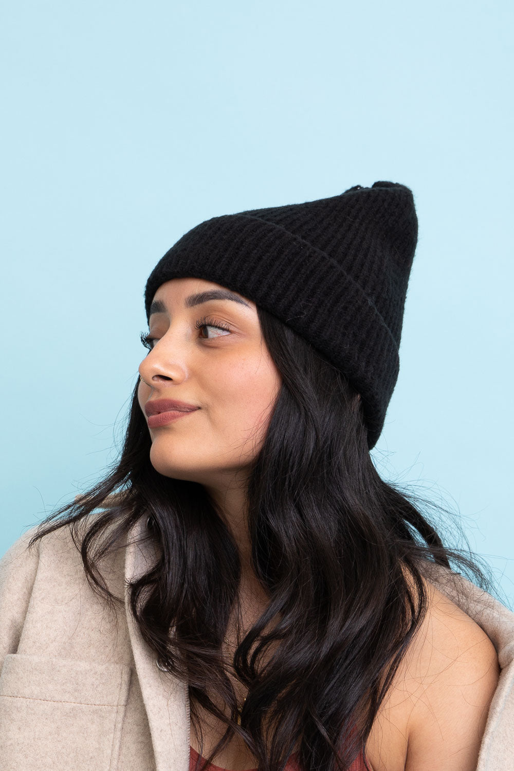 Rib Knit Cuffed Beanie