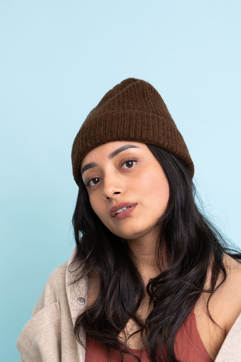 Rib Knit Cuffed Beanie