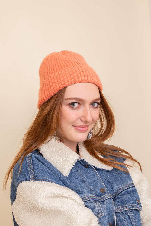 Rib Knit Cuffed Beanie