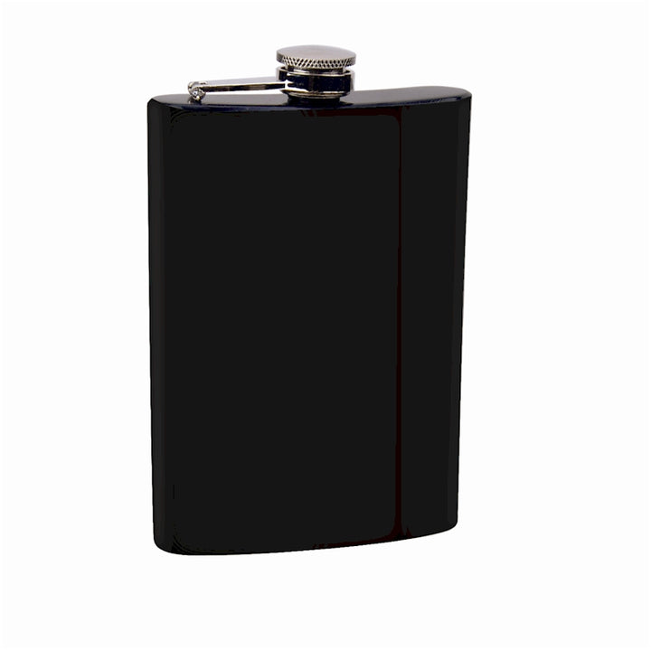 Black Powder Coated Flask 8oz