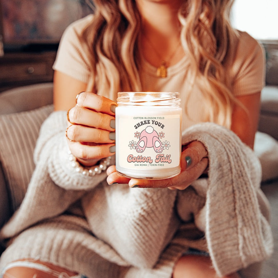 Cotton Blossom Retro Candle