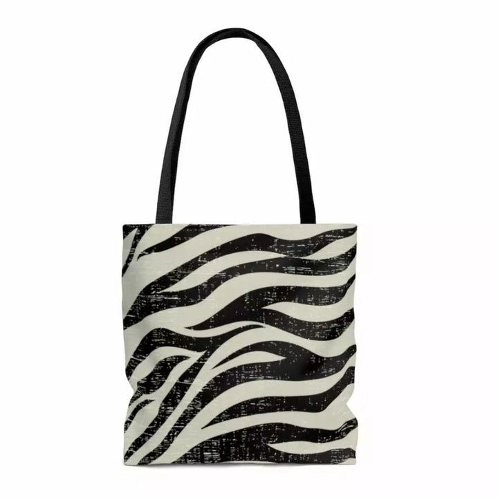 Double Sided Zebra Print Beach Shopper Tote Bag - Medium