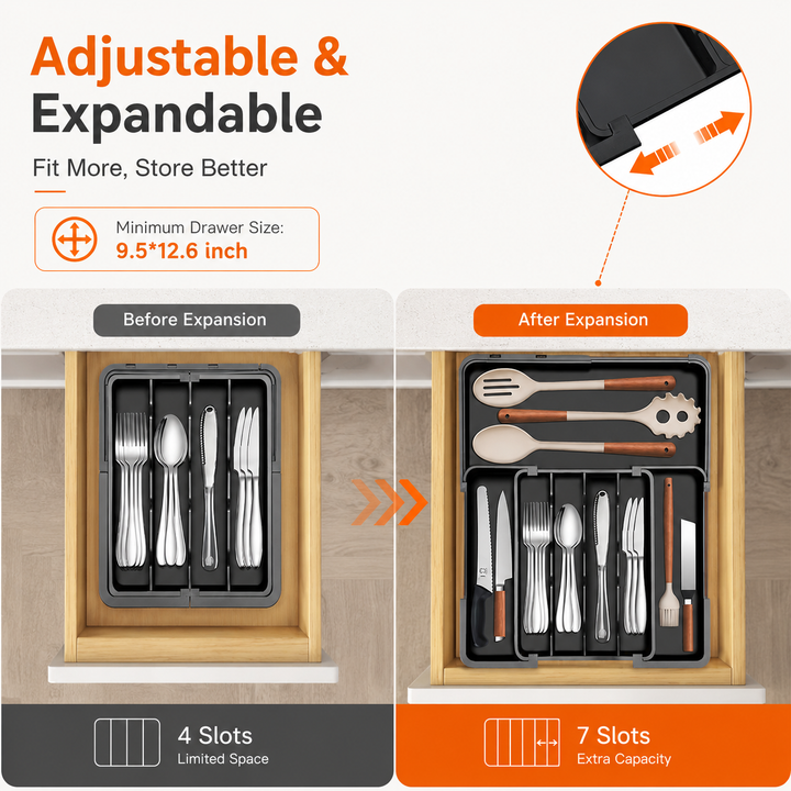 Adjustable and expandable, Fit More, Store Better