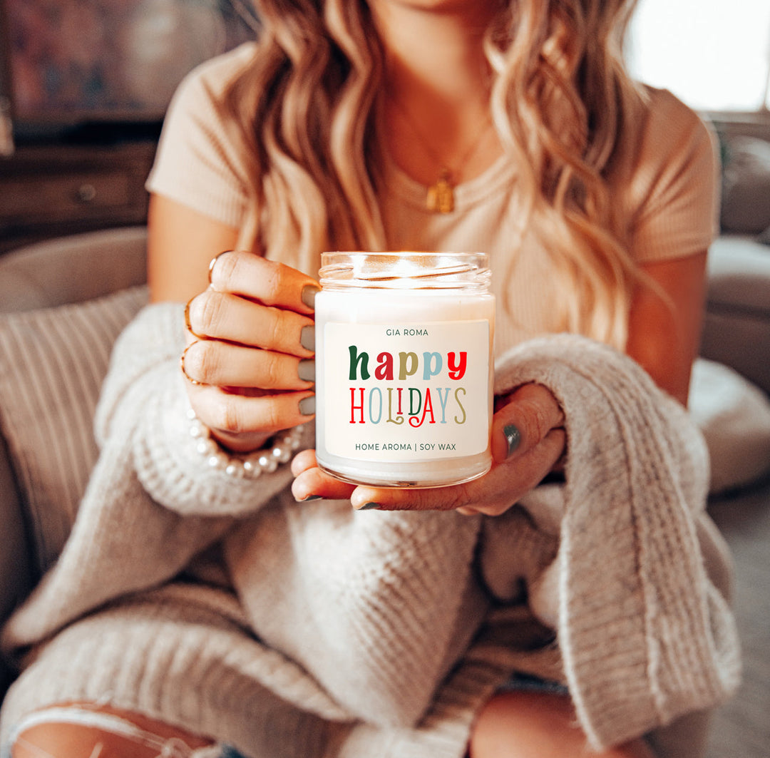 Happy Holiday Candle