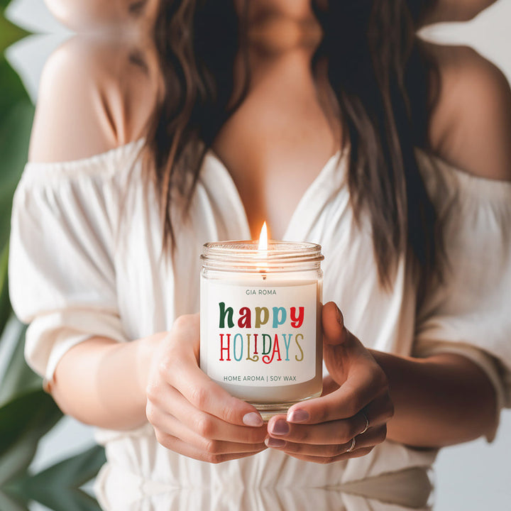 Happy Holiday Candle