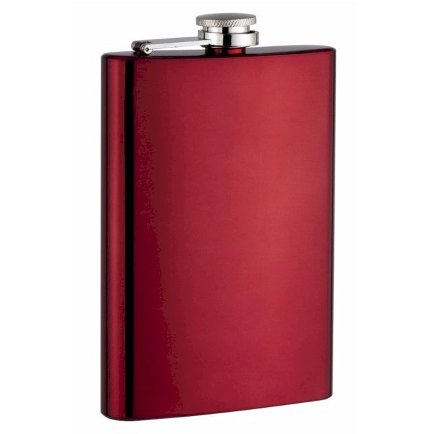 Neon Red Hip Flasks 8oz