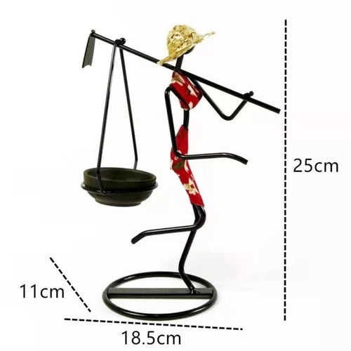 Standing Woman Stick Candle Holder